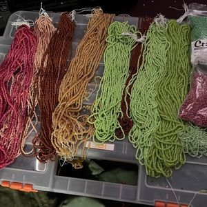Glass seed beads. 20grams/color. See picture for colors